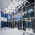 Candelabro de lustre artístico de luxo moderno para lobby